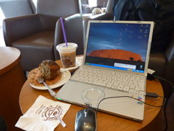 カフェで休憩
