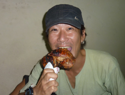 チキンに満足の筆者