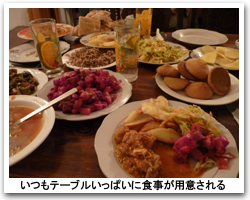 ニーナの家の食事